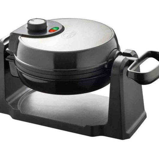 QUEST 35969 Rotating Waffle Maker - Black