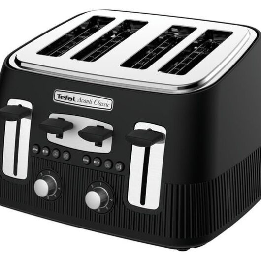 TEFAL Avanti Classic TT780N40 4-Slice Toaster - Matte Black