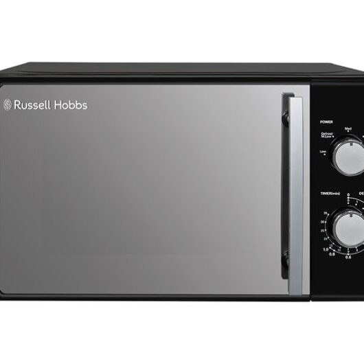 RUSSELL HOBBS RHM2060B Compact Solo Microwave - Black & Silver