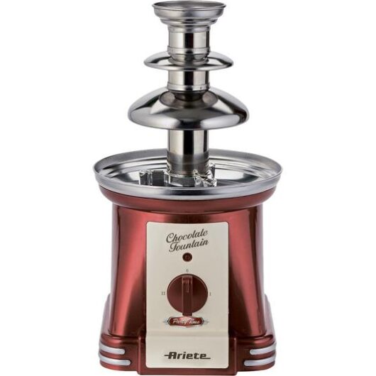 ARIETE Party Time Chocolate Fountain - Red & Silver