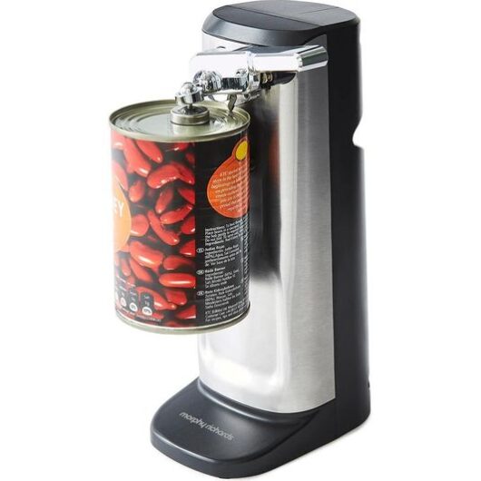 MORPHY RICHARDS 3-in-1 Electric Tin Can Opener - Silver & Black