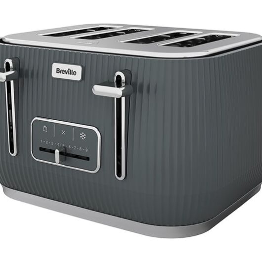 BREVILLE Linear VTR032 4-Slice Toaster - Grey & Chrome