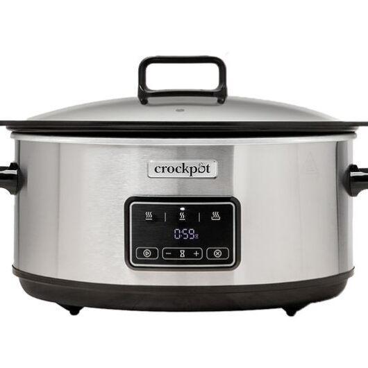 CROCK-POT Sizzle & Stew CSC112 6.5L Slow Cooker - Stainless Steel