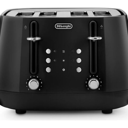 DELONGHI Eclettica CTY4003.BK 4-Slice Toaster - Black