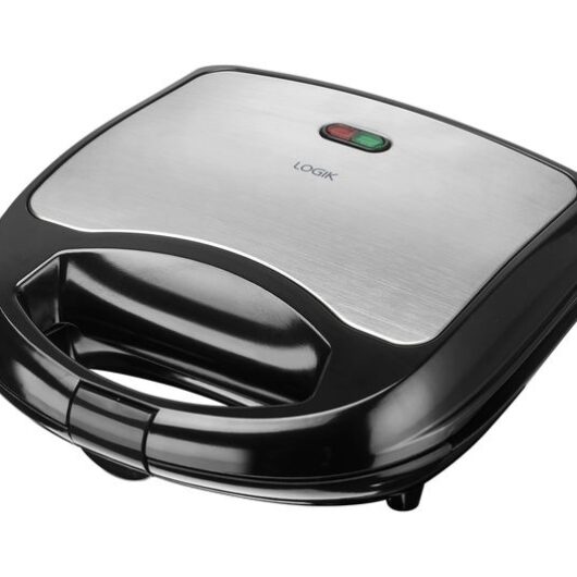 LOGIK L02SMS17 Sandwich Toaster - Black & Silver