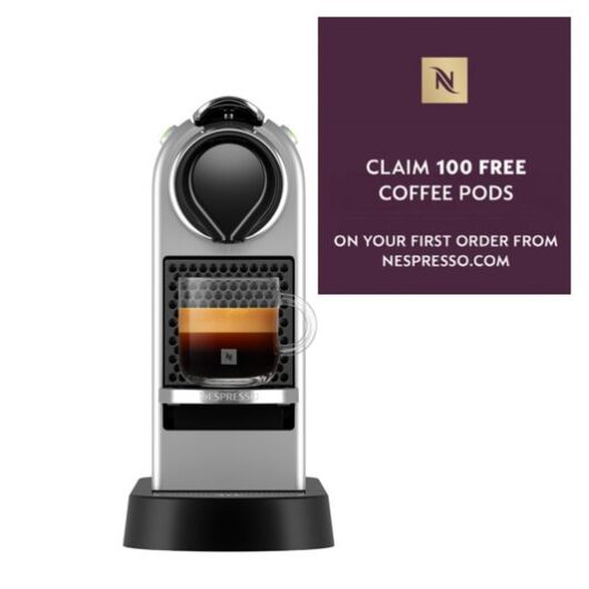 NESPRESSO by Krups Citiz XN741B40 Coffee Machine - Silver