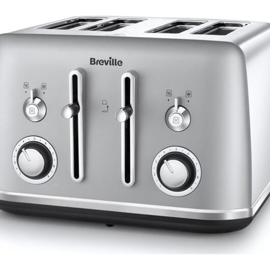 BREVILLE Mostra VTR049 4-Slice Toaster - Silver & Chrome