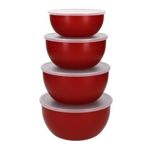 KITCHENAID 4-piece Meal Prep Bowls Set with Lids - Red