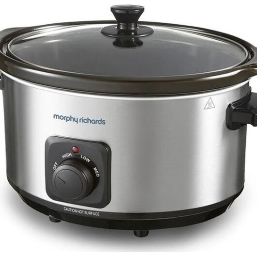 MORPHY RICHARDS 461013 Slow Cooker - Black & Silver