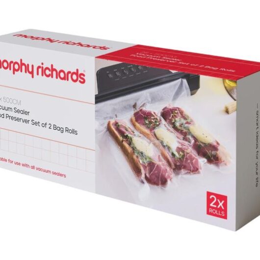 MORPHY RICHARDS Vacuum Sealer Bags - Pack of 2, Clear