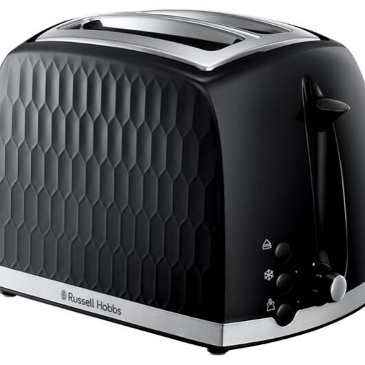 RUSSELL HOBBS Honeycomb 2-Slice Toaster - Black