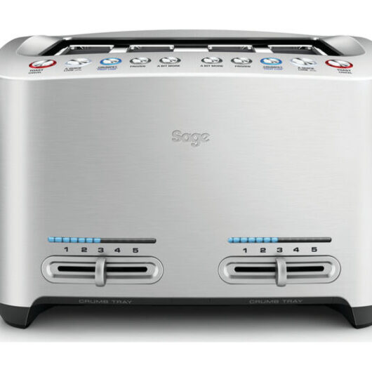 SAGE BTA845UK Smart 4-Slice Toaster - Silver