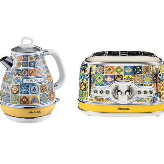 ARIETE Positano ARPK51 4-Slice Toaster & Kettle Bundle - Multicolour