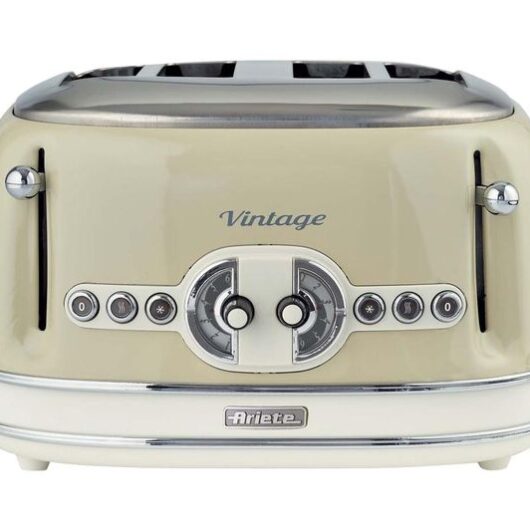 ARIETE Vintage 156 4-Slice Toaster - Beige