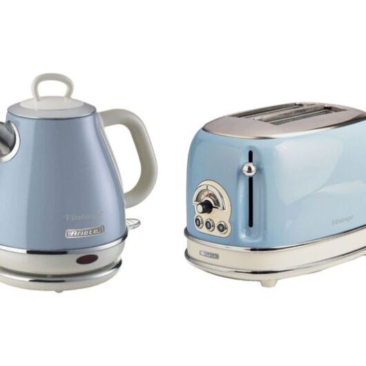 ARIETE Vintage ARPK72 2-Slice Toaster & Kettle Bundle - Blue