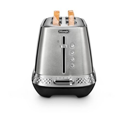 DELONGHI Diadema CTV3003.M 4-Slice Long Toaster - Brushed Steel