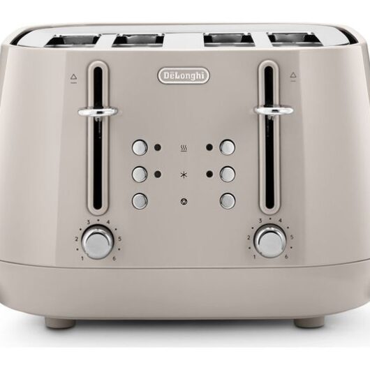 DELONGHI Eclettica CTY4003.BG 4-Slice Toaster - Beige