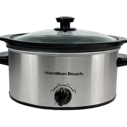 HAMILTON BEACH The Comfort Cook Slow Cooker - Silver