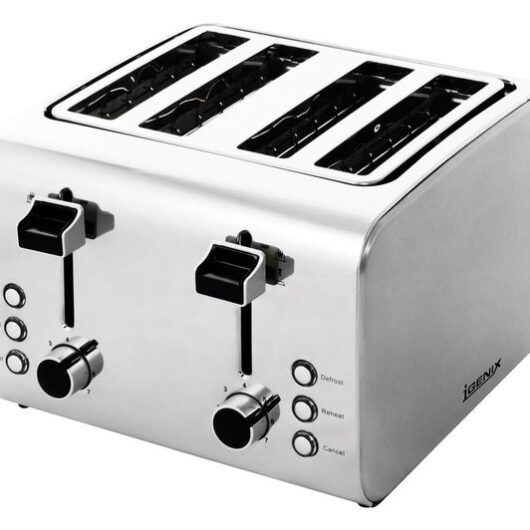 IGENIX IG3204 4-Slice Toaster - Stainless Steel