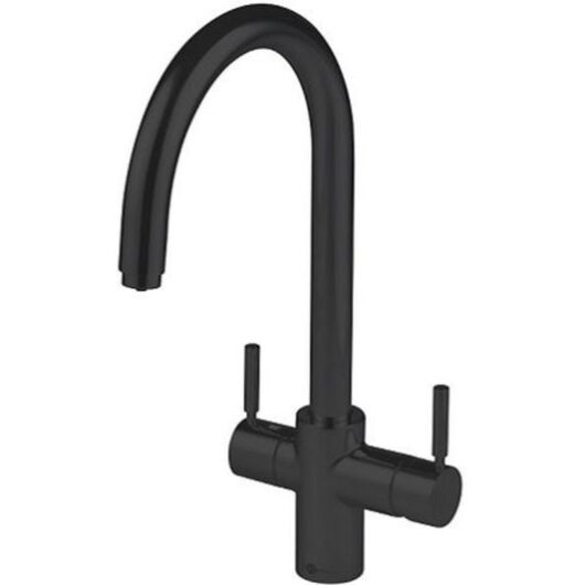INSINKERATOR 3-in-1 J Shape Steaming Hot Water Tap - Black Velvet