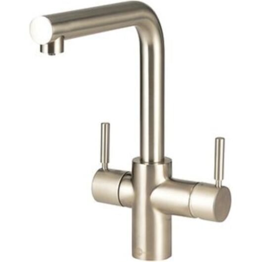 INSINKERATOR 3-in-1 L Shape Steaming Hot Water Tap - Brushed Steel
