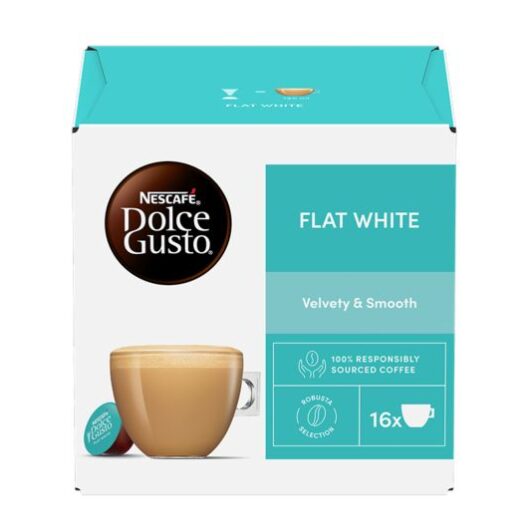 NESCAFE Dolce Gusto Flat White Coffee Pods - Pack of 16