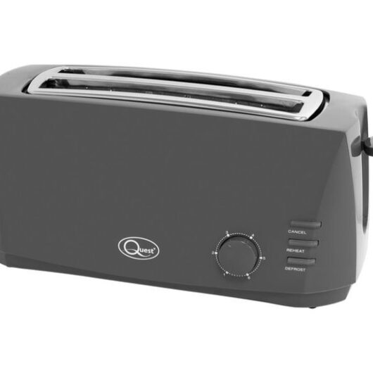 QUEST 35089 4-Slice Toaster - Grey