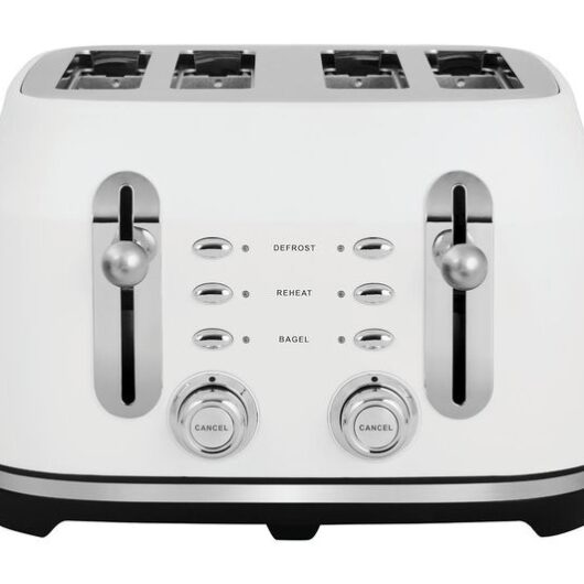 RANGEMASTER Classic Collection RMCL4S304WH 4-Slice Toaster - White Matt
