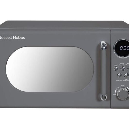 RUSSELL HOBBS Retro RHM2044G Compact Solo Microwave - Grey