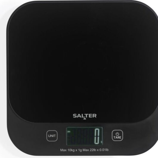 SALTER Stainless Steel Dual Platform Scale - Black
