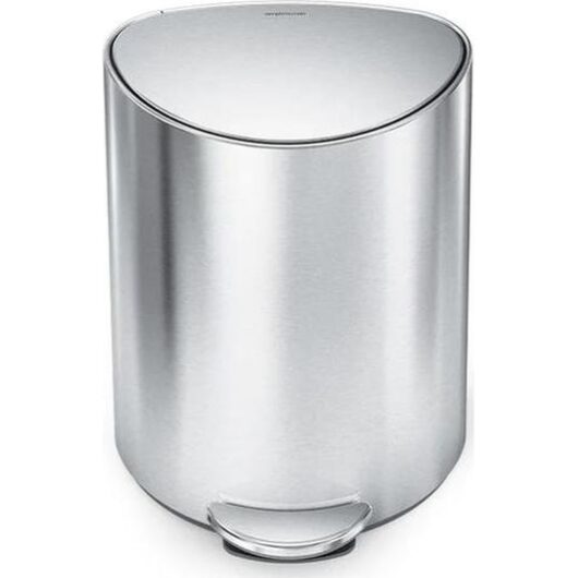 SIMPLEHUMAN CW2106 6-litre Semi-Round Bin - Brushed Steel