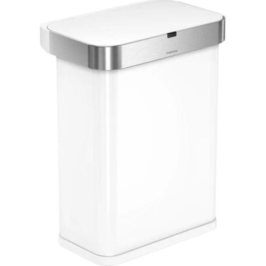SIMPLEHUMAN ST2033 58-litre Rectangular Bin - White