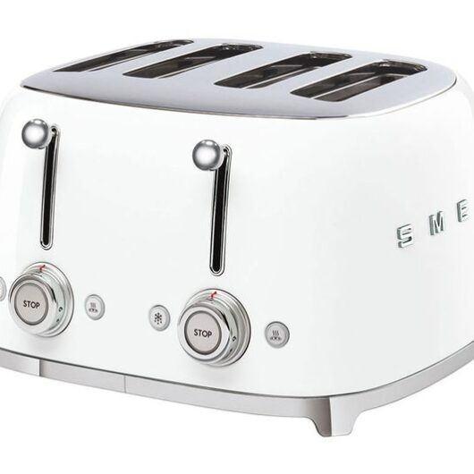 SMEG 50's Retro Style TSF03WHUK 4-Slice Toaster - White