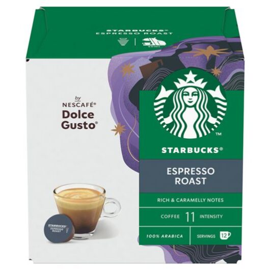 STARBUCKS Dolce Gusto Espresso Roast Coffee Pods - Pack of 12