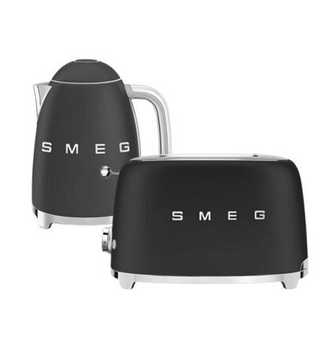 Smeg Kettle And 2 Slice Toaster In Black