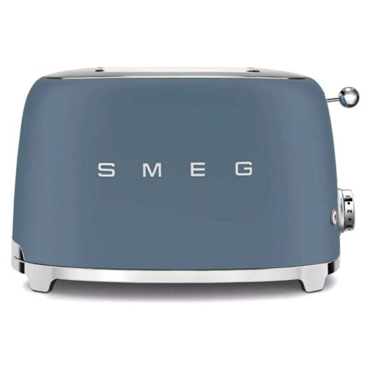 Smeg Two Slice Toaster In Matte Storm Blue