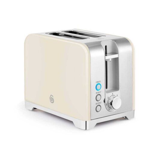 Swan Solace 2 Slice Stainless Steel Toaster Cream