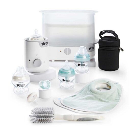 Tommee Tippee Complete Feeding Set, Steam Steriliser, Bottle Warmer, Bag, White