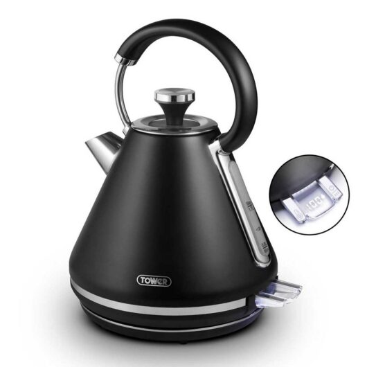 Tower Mirage 1.7L Variable Kettle Black With Chrome Trim