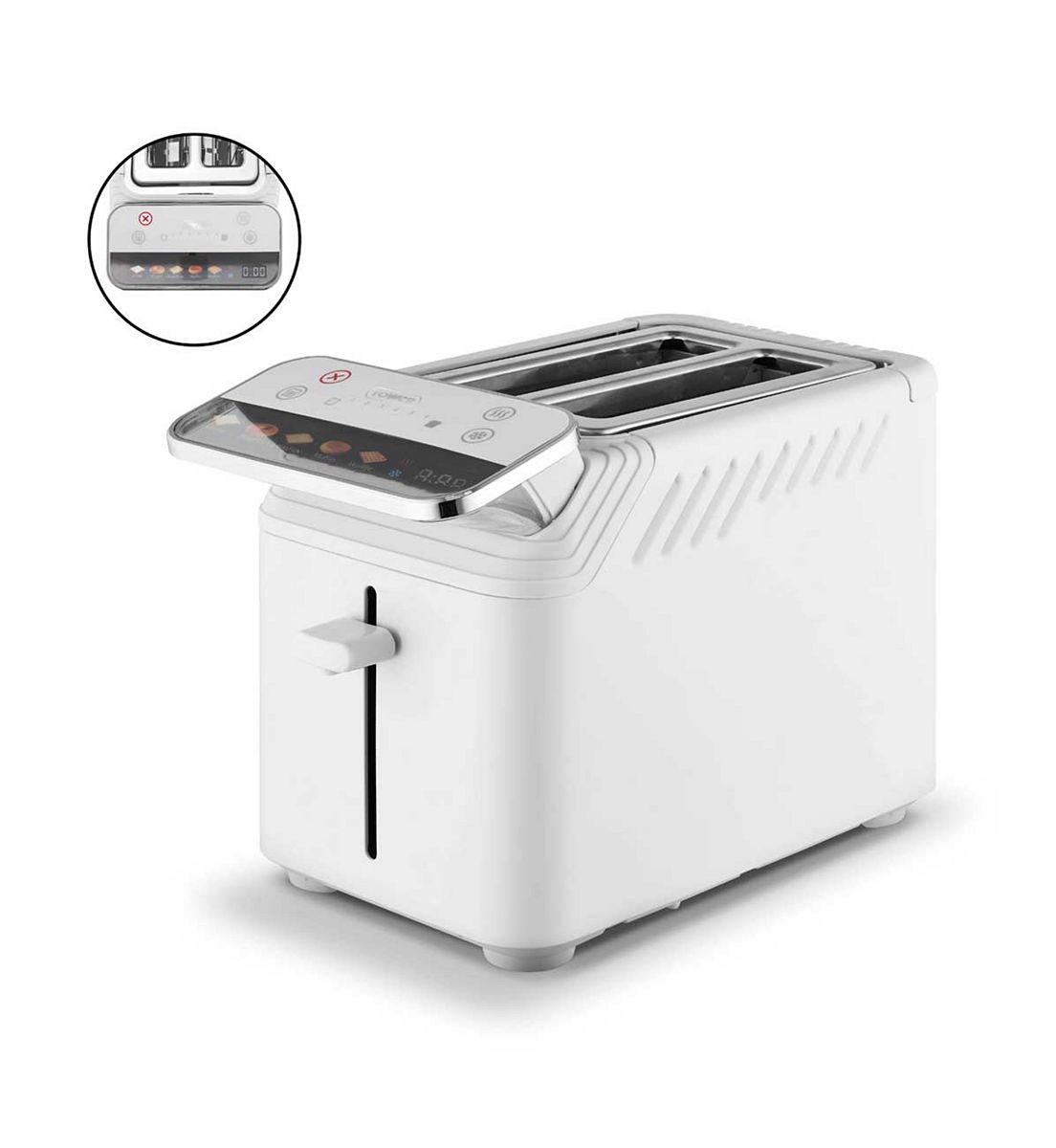 Tower Mirage 2 Slice Digital Toaster White With Chrome Trim