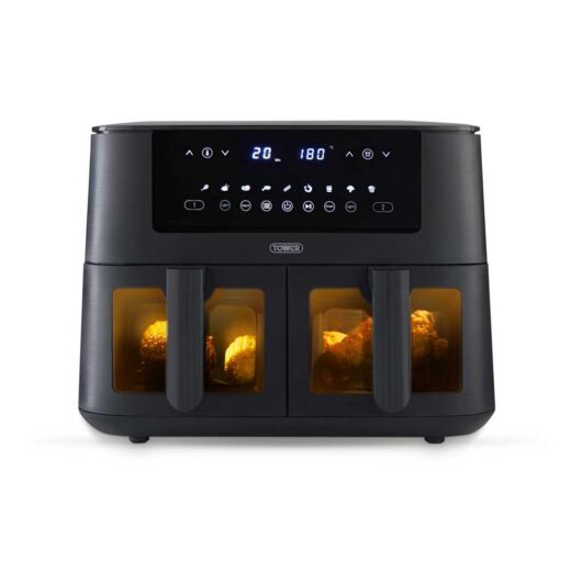 Tower Vortx 8L Vizion Dual Basket Air Fryer Digital Black
